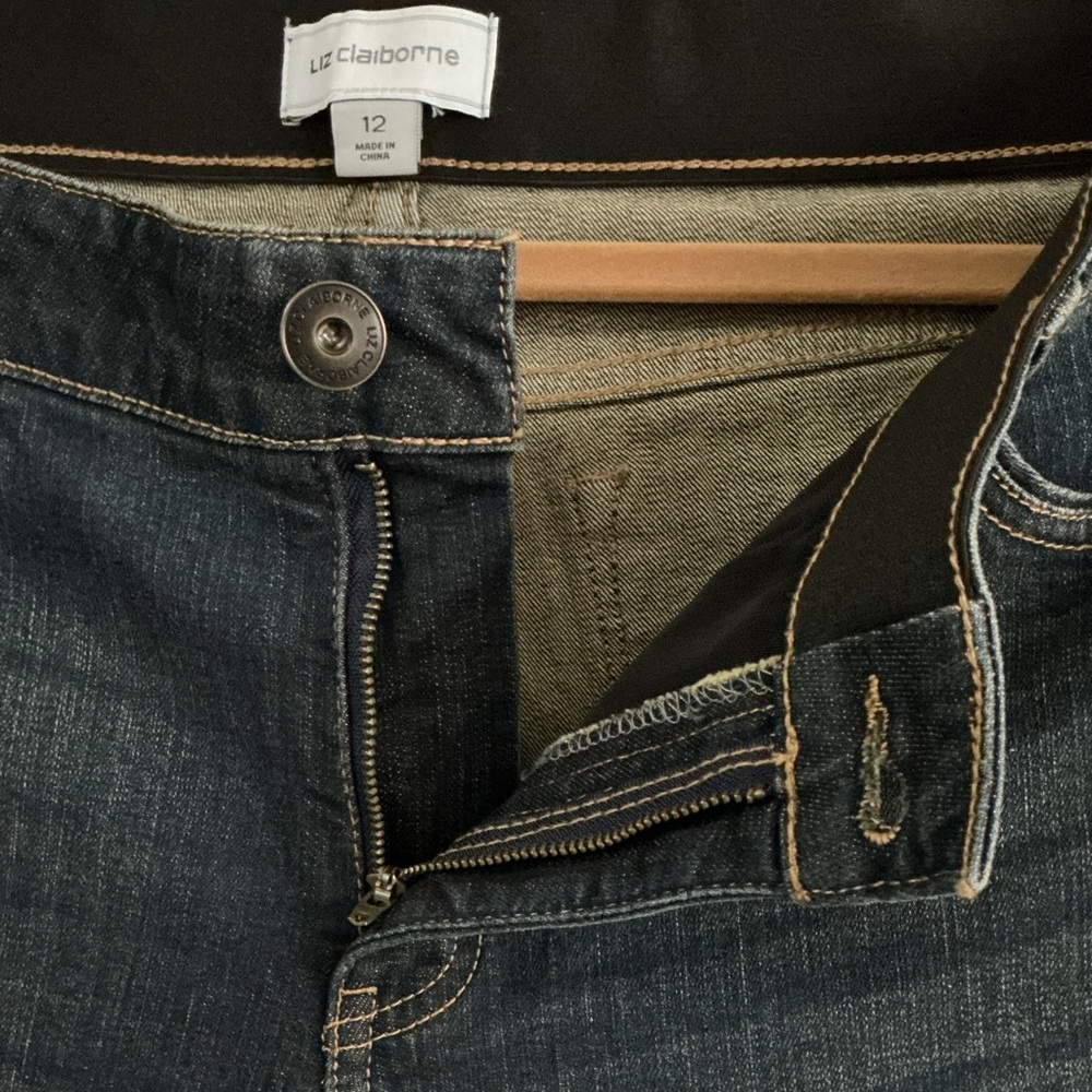 Liz Claiborne Dark Blue Comfort Waistband 12R - Picture 3 of 4